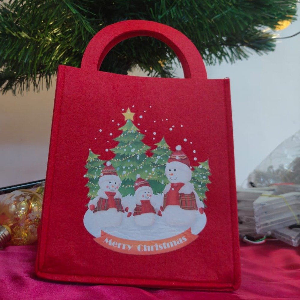 Christmas Treat Bag With Snow Man Picture thumbnail 1